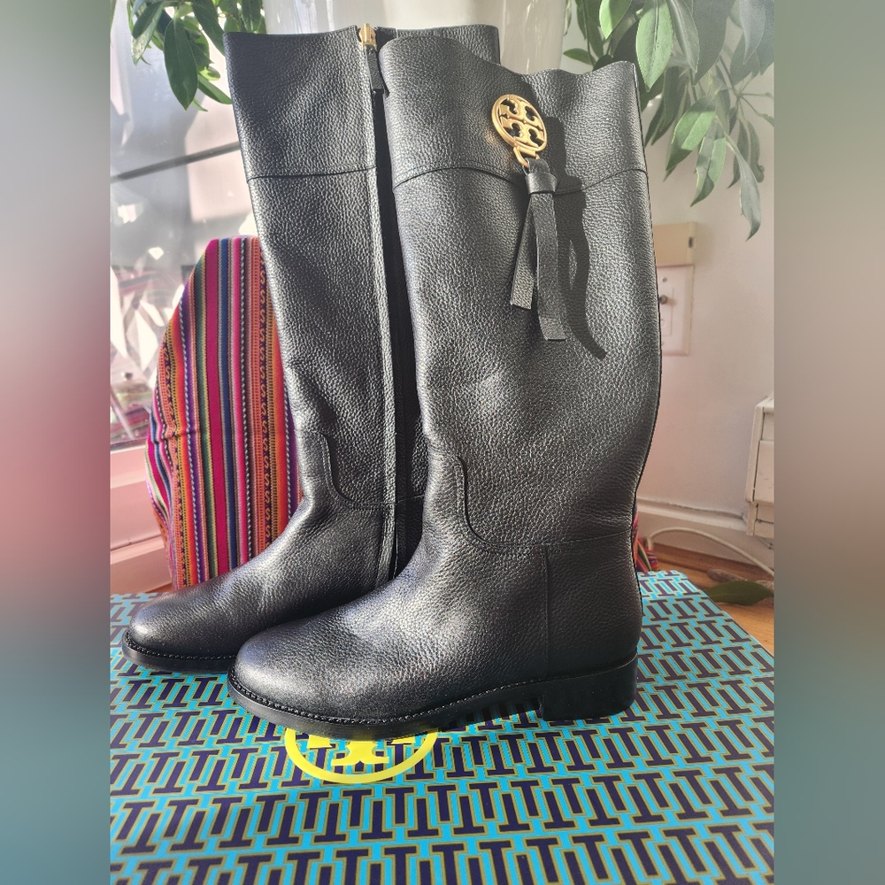 Tory Burch tall black boots